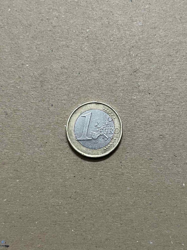 Рядка монета 1 евро, Германия, 2002 г.