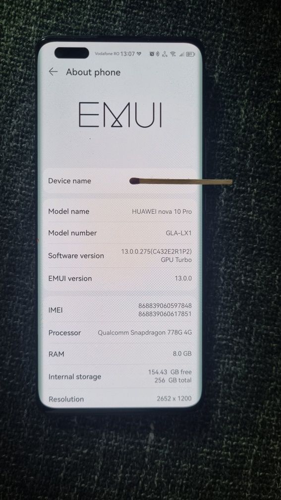 Telefon mobil Huawei Nova 10 Pro, Dual SIM, 8GB RAM, 256GB, 4G, Starry