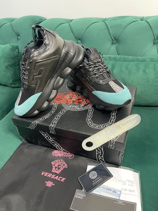 Adidasi Versace Chain Reaction piele naturala Premium