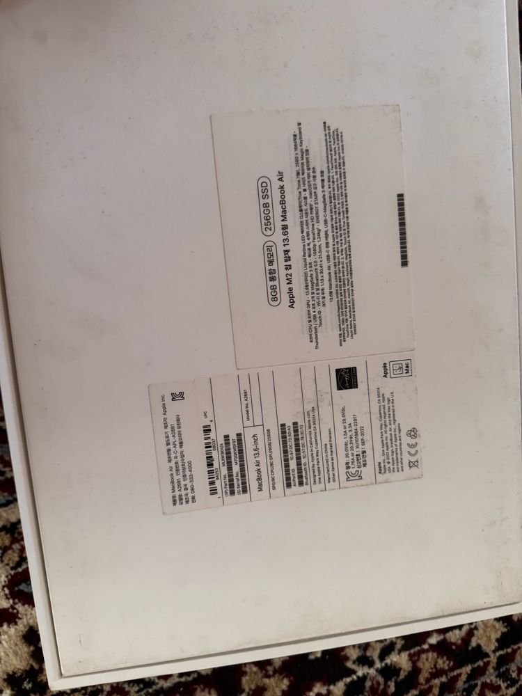 Macbook air M2 256Gbt li 2022