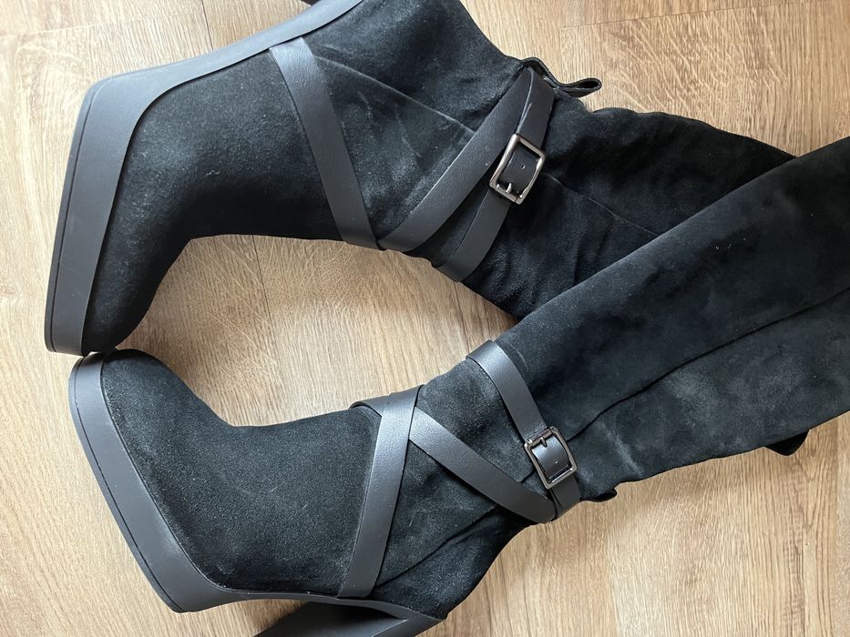 Cizme piele negre