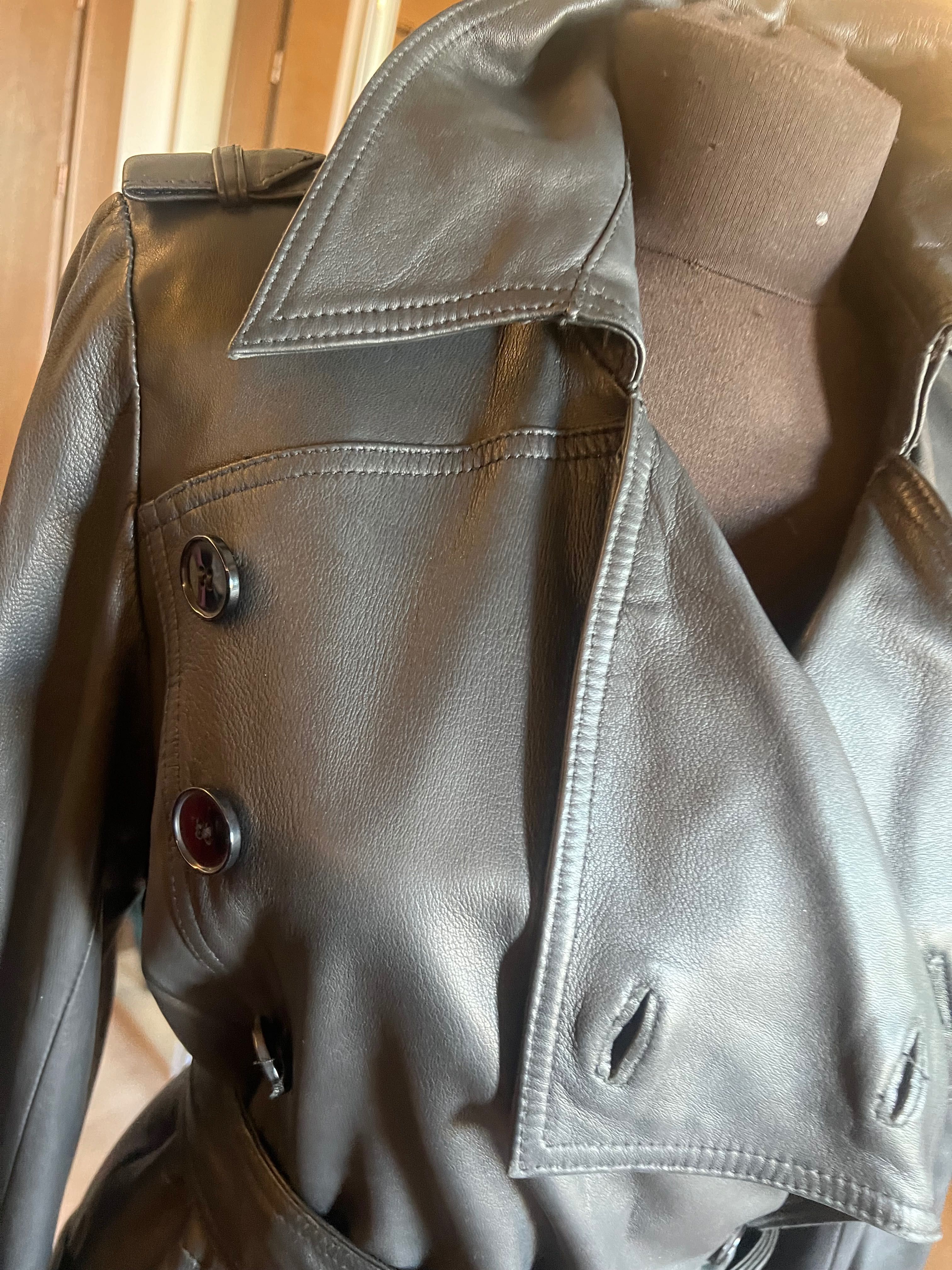 Haiina/ trench ZARA piele naturala fina( manusa) M