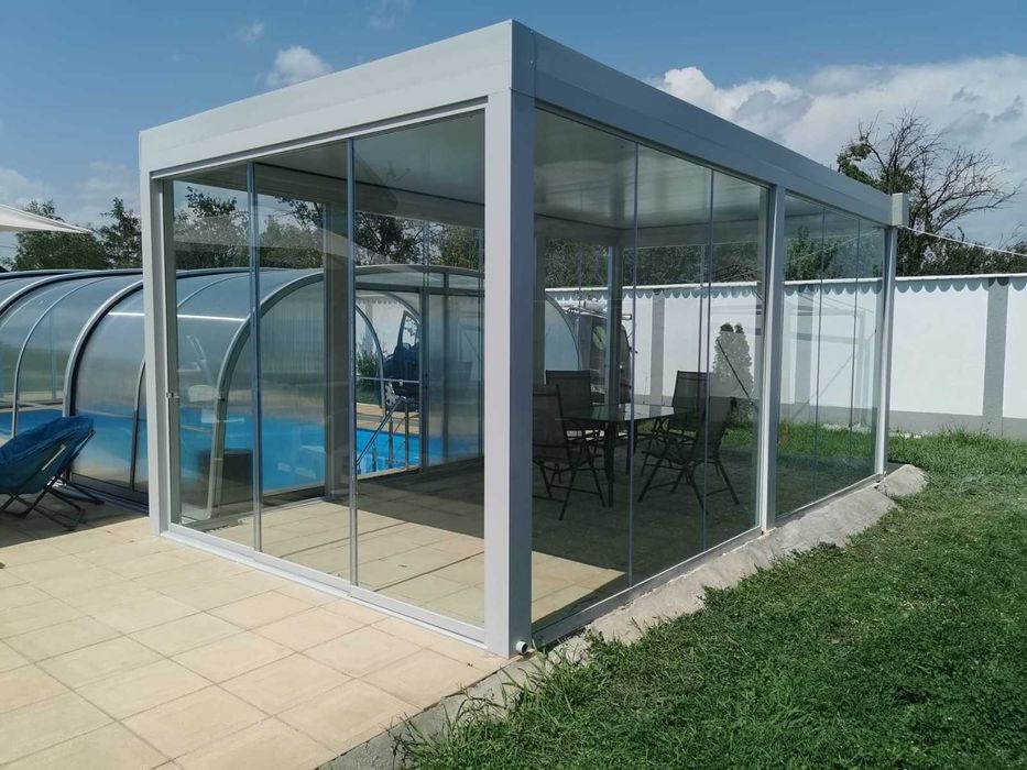 Pergola BIOCLIMATICA retractabila all season terase winter-garden RO