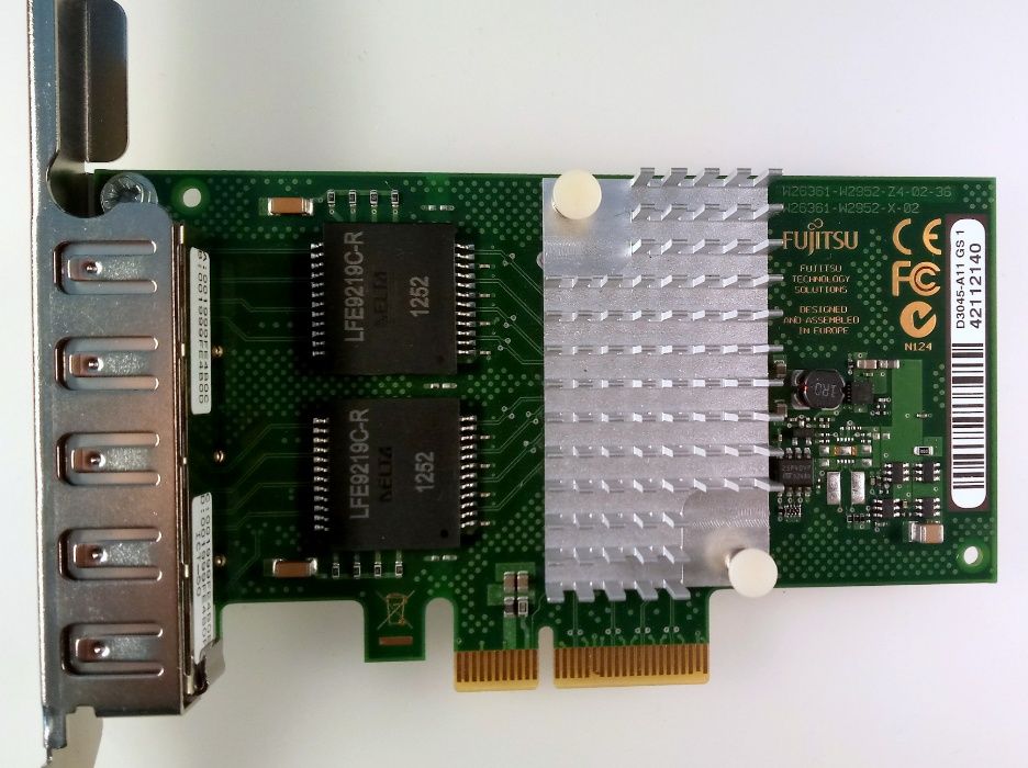 Intel i350-T4 1Gb QP Мрежов Адаптер 4 порта RJ45 00AG522 00JY854 0NWK2