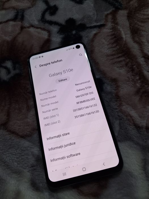 Samsung galaxi s10e 128/6gb ram