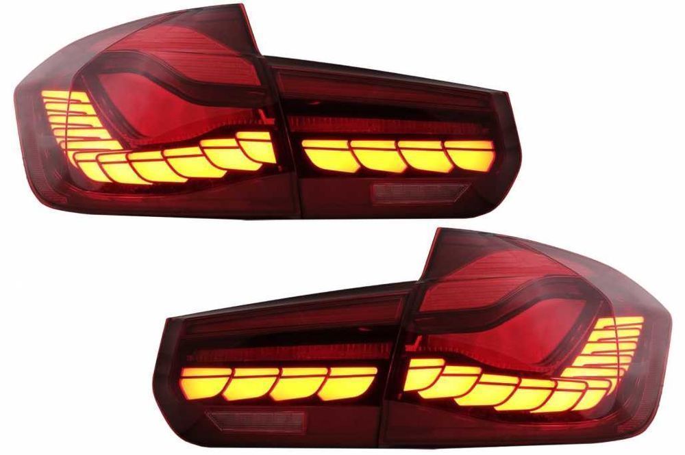 Stopuri OLED BMW Seria 3 F30 (2011-2019) F35 F80 Rosu Clar M4 Design