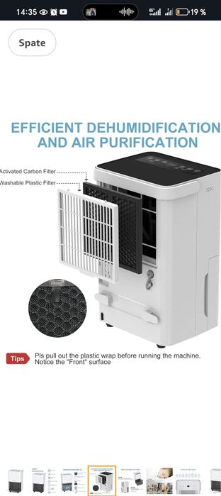 Dezumificator 10l  cu compresor - purificator aer - nou