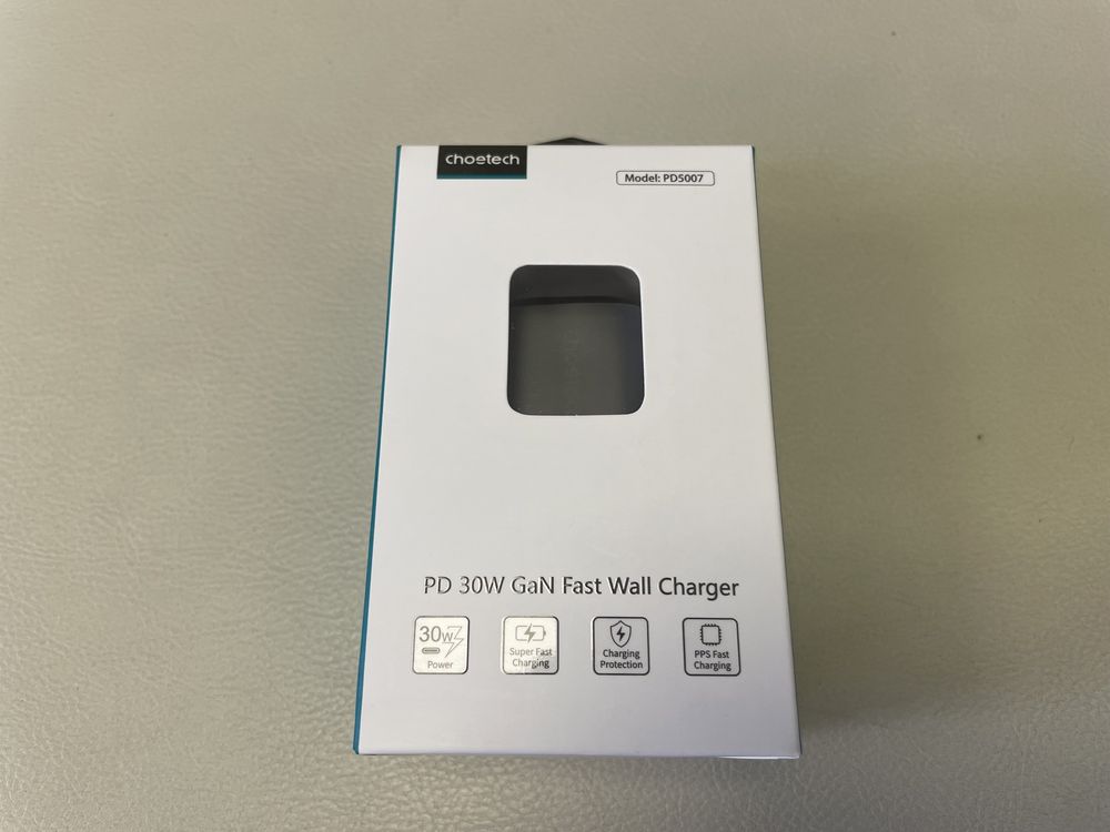 Бързо зарядно Choetech GaN USB charger Type C PD 30W black