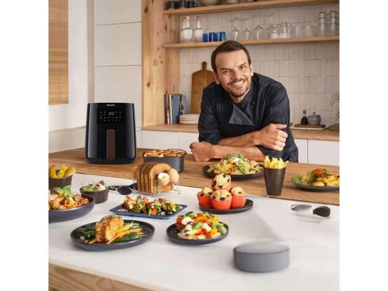Еър фрайър Philips Airfryer 5000 HD9255/80, 4.1 л, Черен