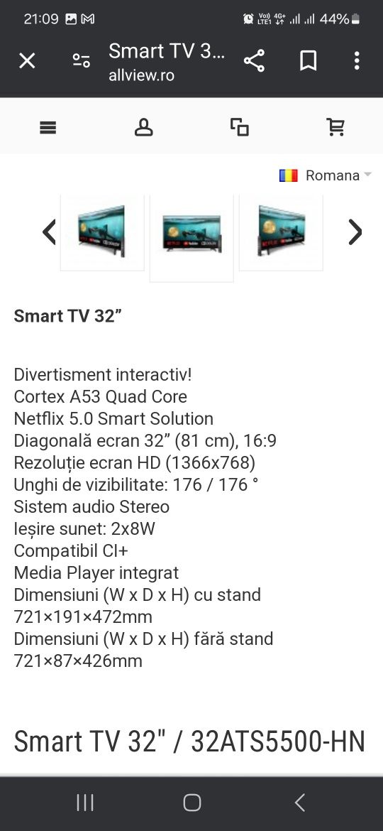 Smart tv Allview