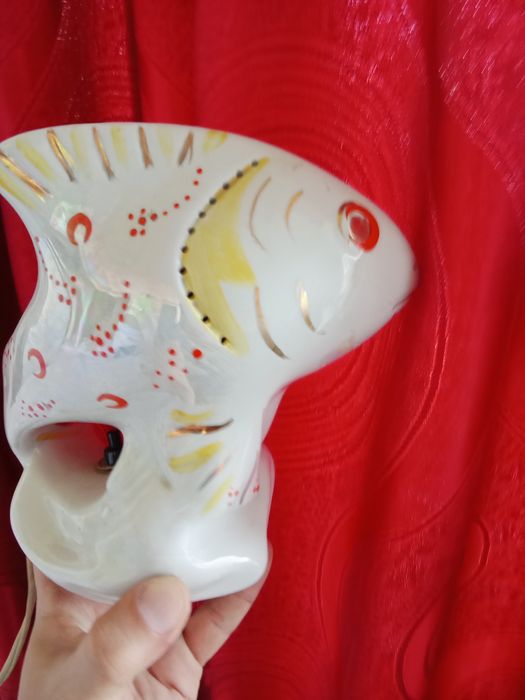 РЫБКА ночник светильник СССР фарфоровый 1964 г.