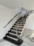 Balustrazi de inox,scara fier forjat si scari de lemn.