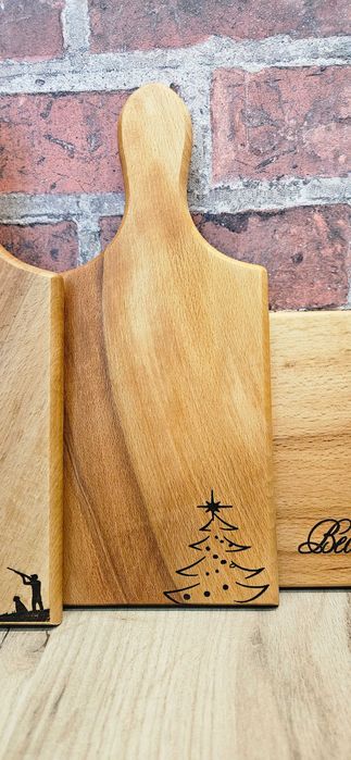 Коледни, ловни и рибарски дъски от бук с гравюра – 20 лв