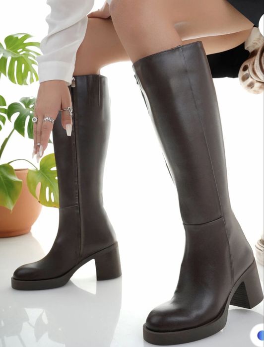 Дамски боти/ботуши от естествена кожа