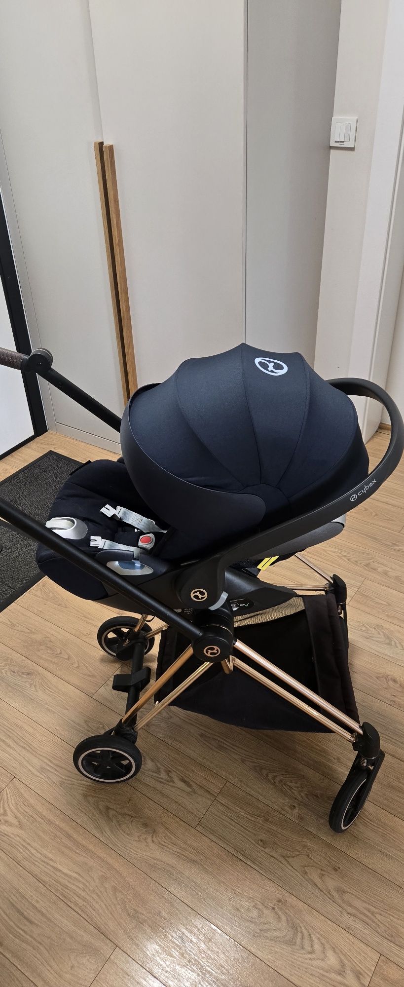 Cybex Milos rose gold+ кошче за кола Cybex Platinum