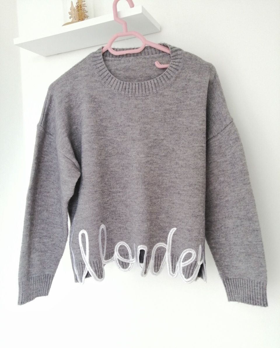 Pulover Gri Oversize