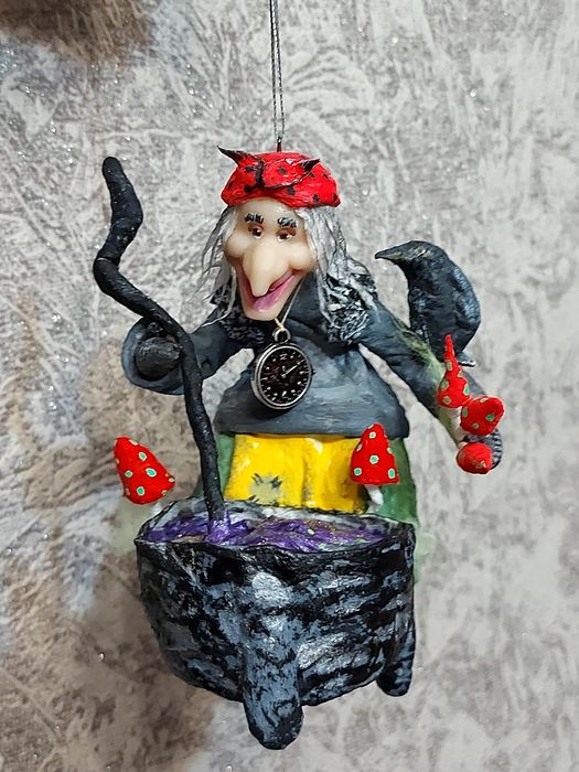 Ёлочная ватная игрушка ручной работы. Новый год