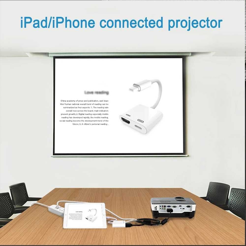 Преходник HUB22, Lightning към HDMI, Digital AV adapter, За iPhone