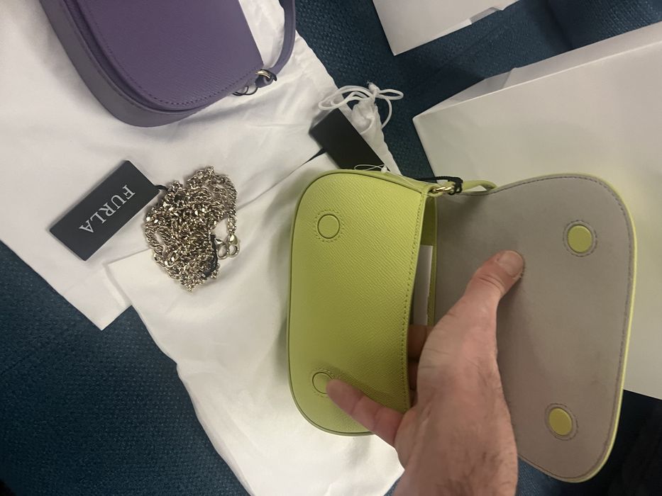 FURLA ARTEMIS mini Gold, Candy floss, Midori.Нови,със сериен номер