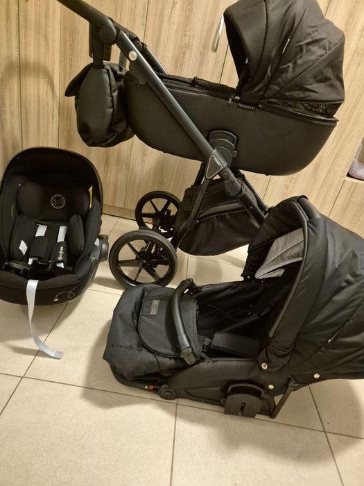 Carucior 3 in 1 Nola Adamex Black PS1 cu scoica Cybex Cloud G