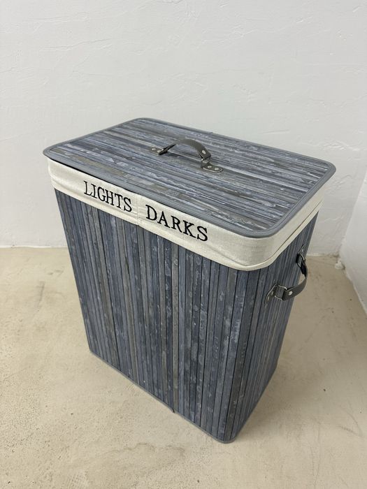 Кош за пране HOMCOM, бамбуков, 100L