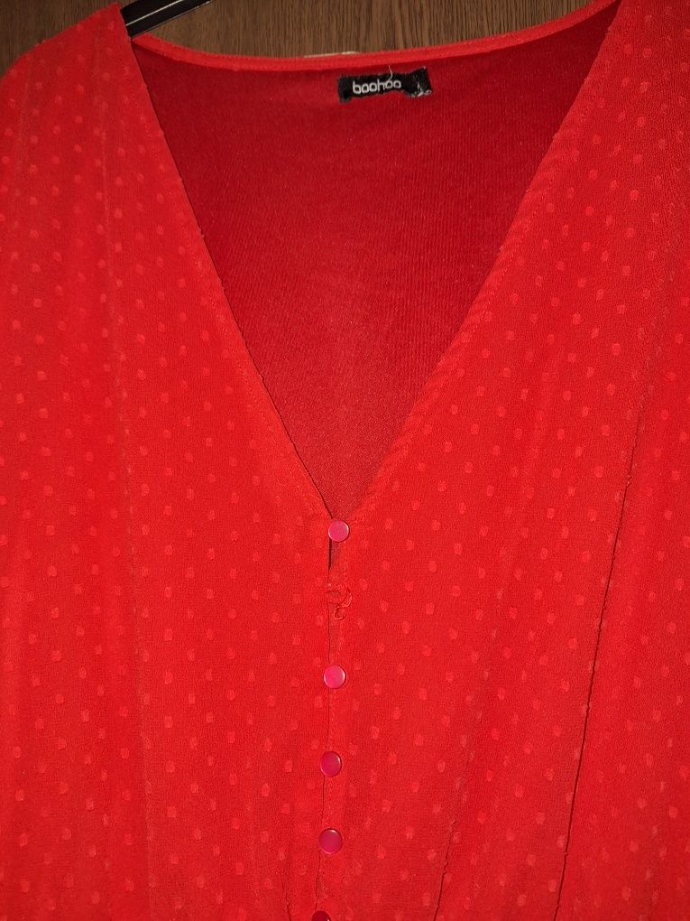 Tunica ,bluza rosie ,marime mare 52,54