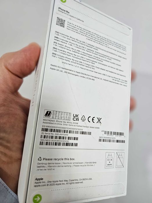 IPhone 16e, 512Gb, sigilat la cutie, 1  an Garantie.