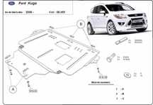 Scut metalic pentru motor Ford Kuga 2008-2012 - otel 2mm