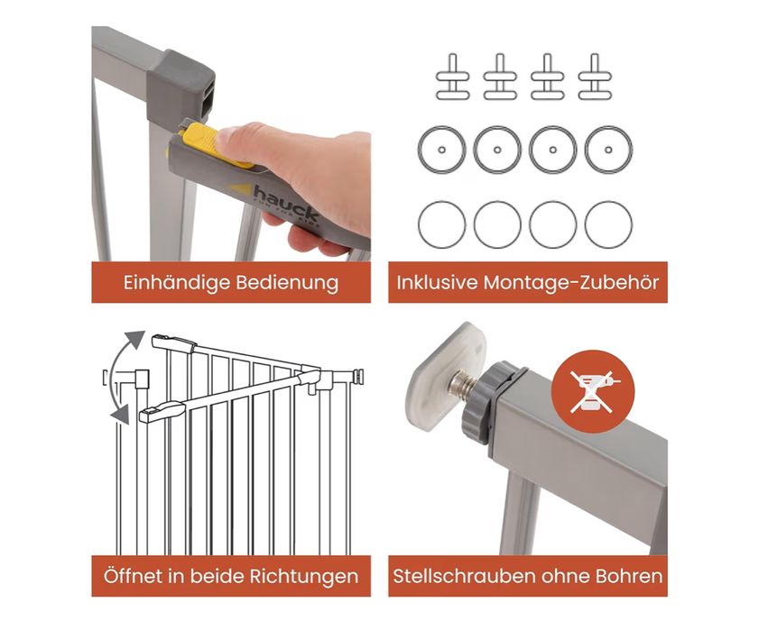 Poartă siguranță copii Hauck Stop N Safe 2 cu extensie 9 cm