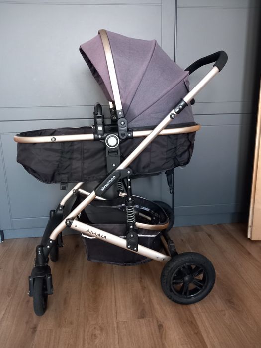 Carucior transformabil 3 în 1 KikkaBoo Amaia Dark Grey