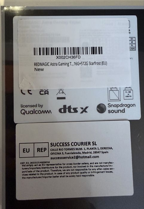 REDMAGIC Astra 16 GB / 512 GB Sigilata