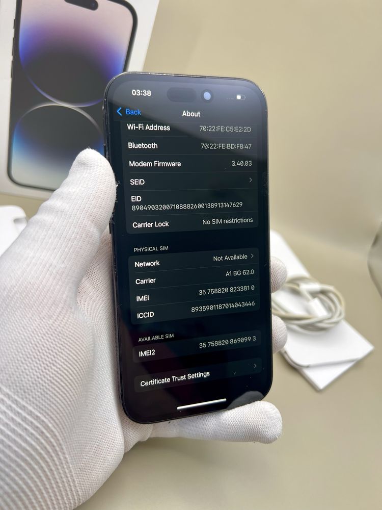 iPhone 14 PRO, 128GB, Black / Space Gray, КАТО НОВ, ГАРАНЦИЯ!