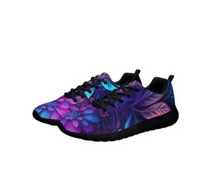 Женские модные кроссовки с цветочным узором