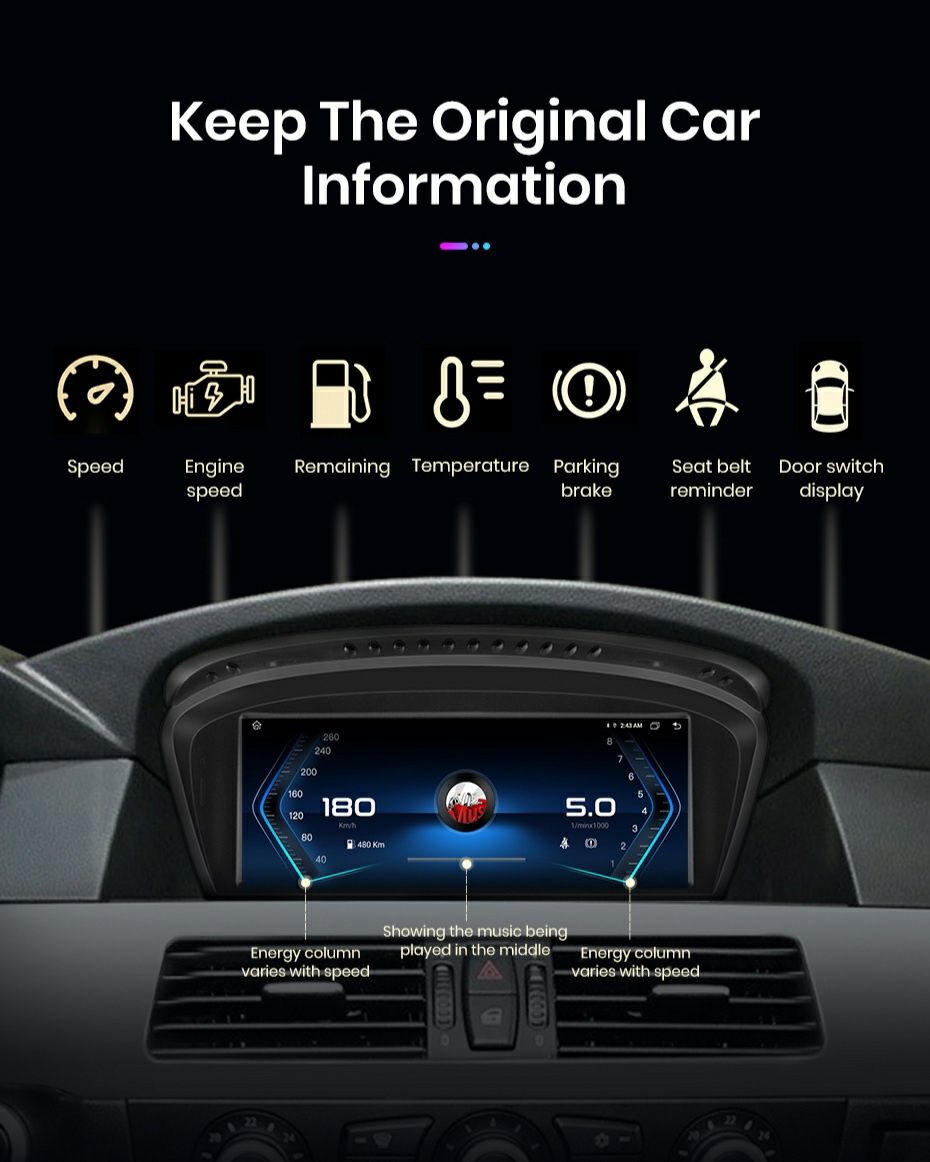 Navigatie Android dedicat BMW Seria 5 E60, E61, E63, E64, E90, E91,E92