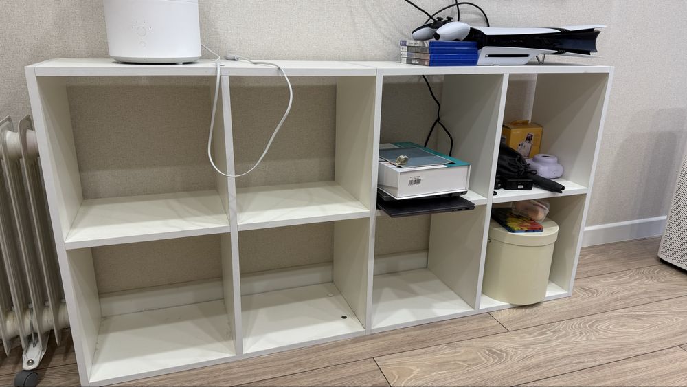 Полка кубиками белая