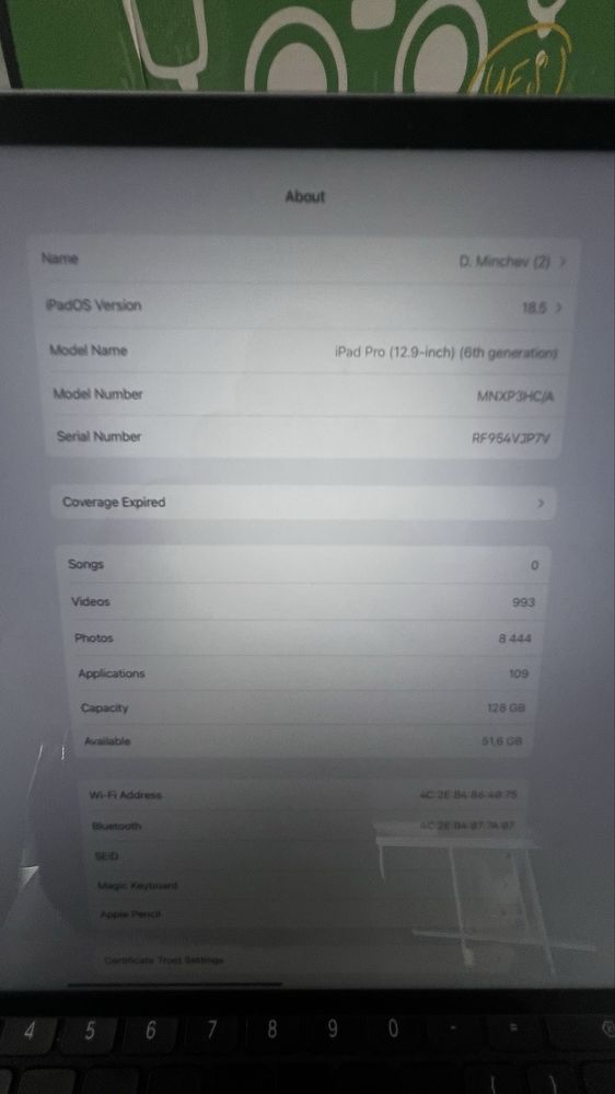 iPad Pro 12.9" - M2 (6th Gen) - Space Gray+apple pencil+magic keyboard