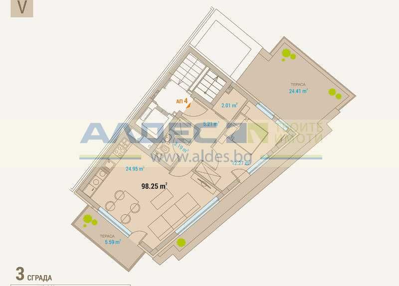Продава се Двустаен апартамент в София, Кръстова вада - 132 кв.м за 1672 €/кв.м - Снимка #4