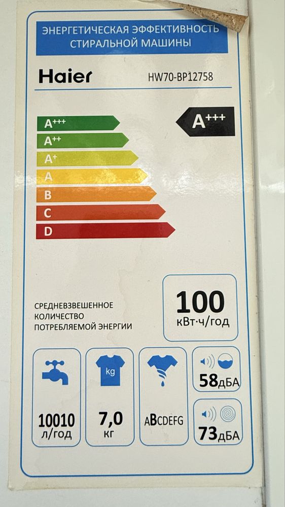 Продаю стиральную машину Haier 7 kg
