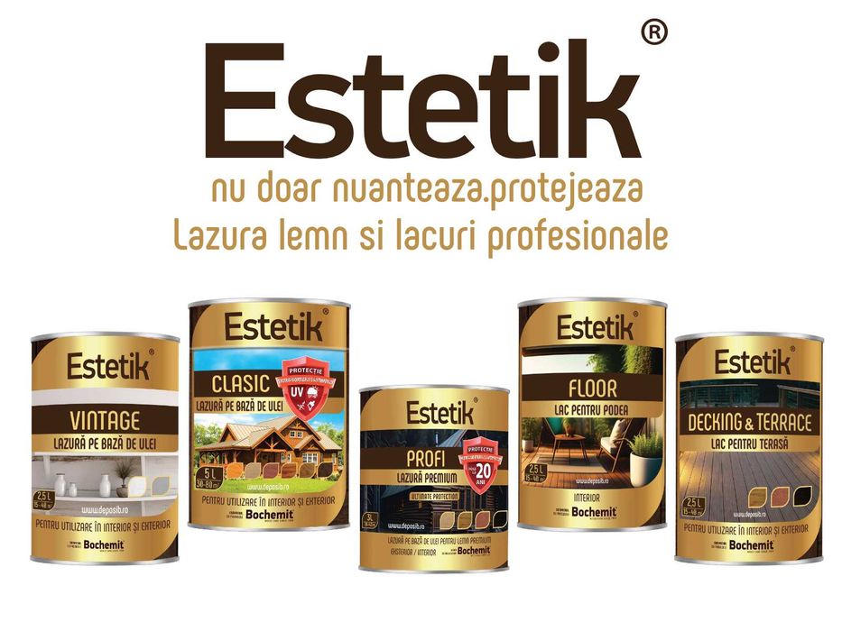 Lazura lemn Estetik - Protectie UV, Umiditate, Crapaturi