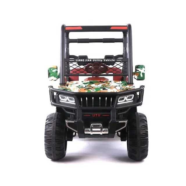 UTV electric copii 2-7 ani Super-Carrier cu 2 locuri 4x4 Roti Moi Camo