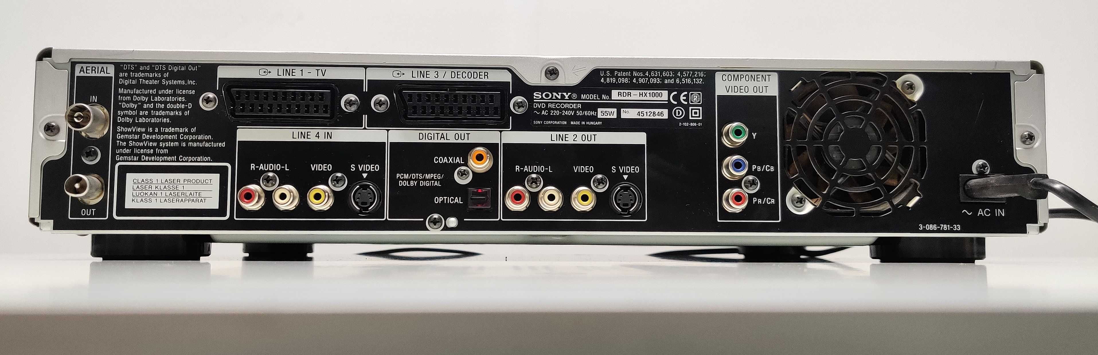 Sony RDR HX 1000 muzica rec film muzica