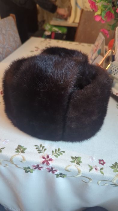 Норковая мужская шапка