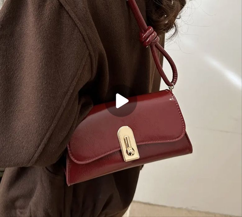 Женская сумочка, бардового цвета, миниатюрная