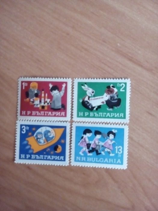 бг. пощенски марки - седмица на детската книга 1969 + детска серия