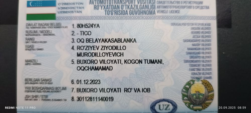 Tiko sotiladi xujjatlari ham bor