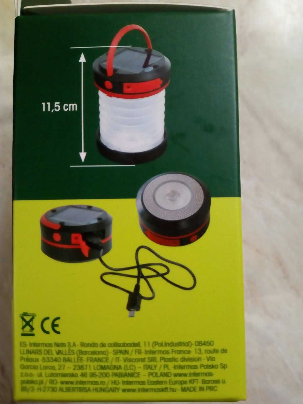 Нова къмпинг лампа и вентилатор 2 в 1. Нов Соларен фенер с USB кабел.