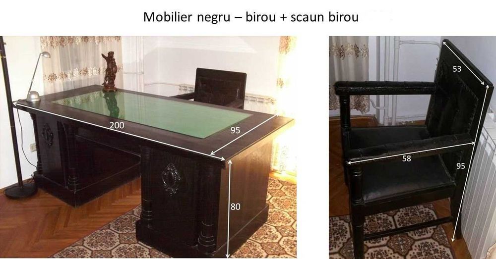 Mobilier de colectie - set sau separate - maro + negru