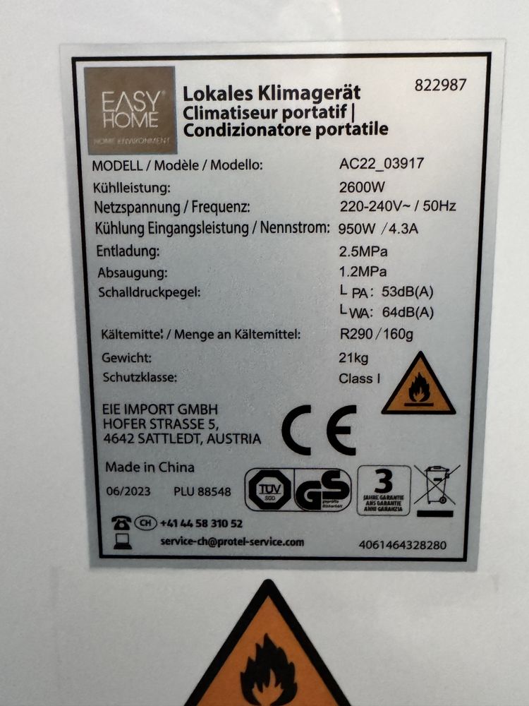 Чисто нов мобилен климатик Easy Home 9000 BTU