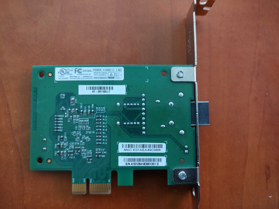 Placă  retea fibra optica FO PCIe Allied Telesis AT-2911SX LC GbE