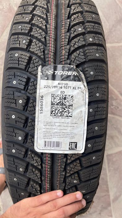 Новые зимние шины Torrero 225/70 R16 с шипами. Имеется рассрочка